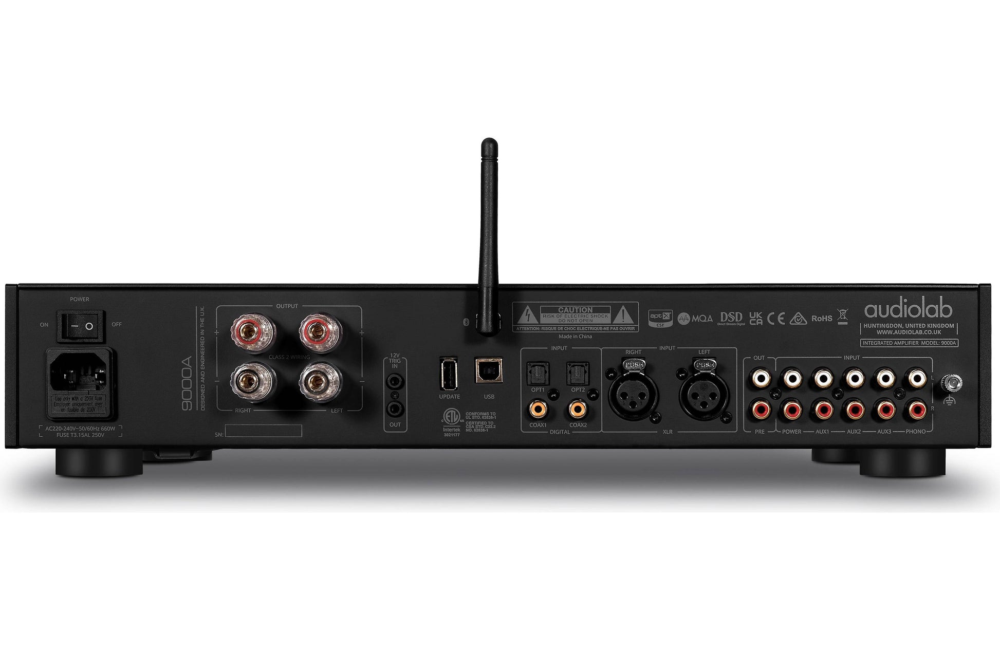 Audiolab 9000A Rear Back Input Output - US Audiolab Dealer Timonium Maryland