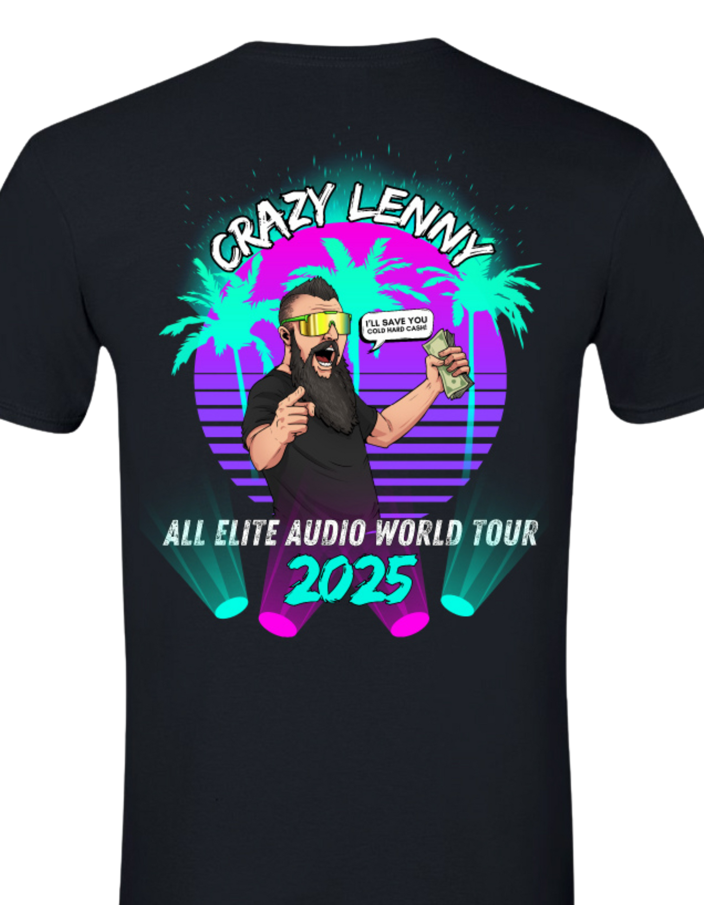 Crazy Lenny – All Elite Audio World Tour 2025 Tee Shirt