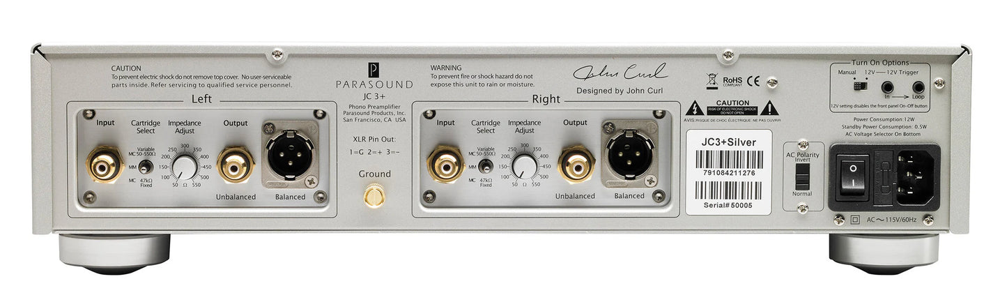 Parasound JC3+ Phono Preamplifier Silver (LIMITED)