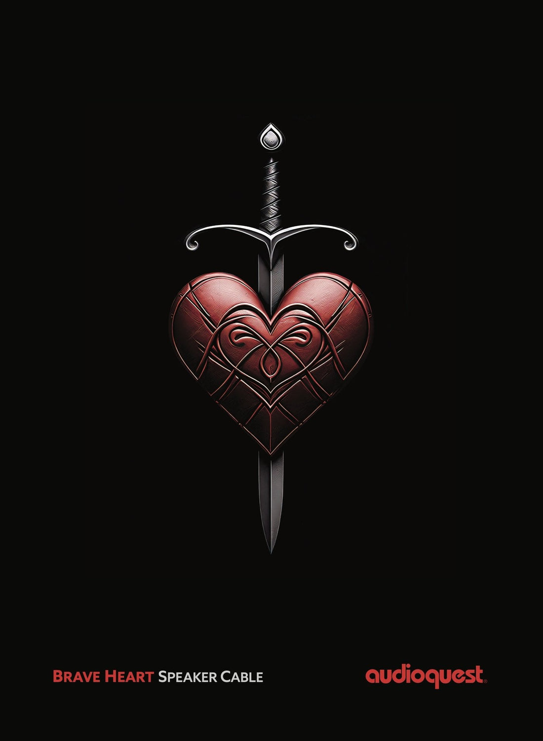AudioQuest Brave Heart full page advertisement.