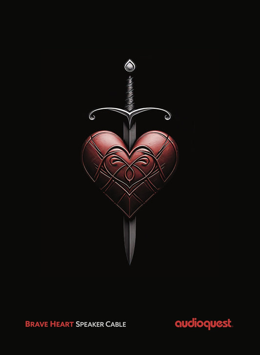 AudioQuest Brave Heart full page advertisement.