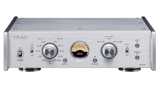 TEAC Audio PE-505 Fully-Balanced Phono Amplifier Silver