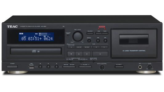 TEAC Audio AD-850-SE Cassette Deck CD Player Black