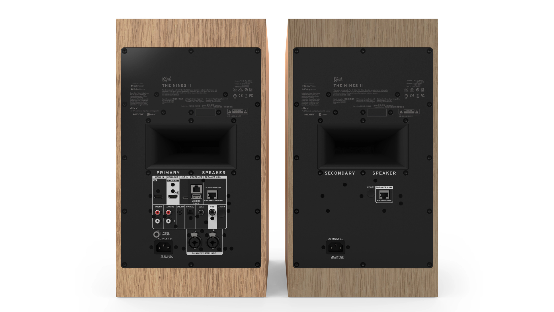 Klipsch The Nines II Powered Stereo Speakers with HDMI ARC, Built-In Phono Preamp, and Bluetooth — Pair
