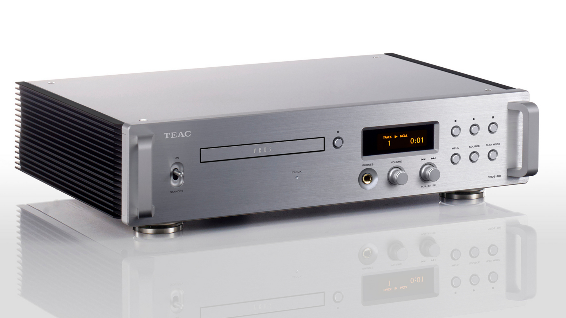 TEAC Audio VRDS-701 Dual Monaural USB/DAC/CD Player/Digital Pre-Amp Silver