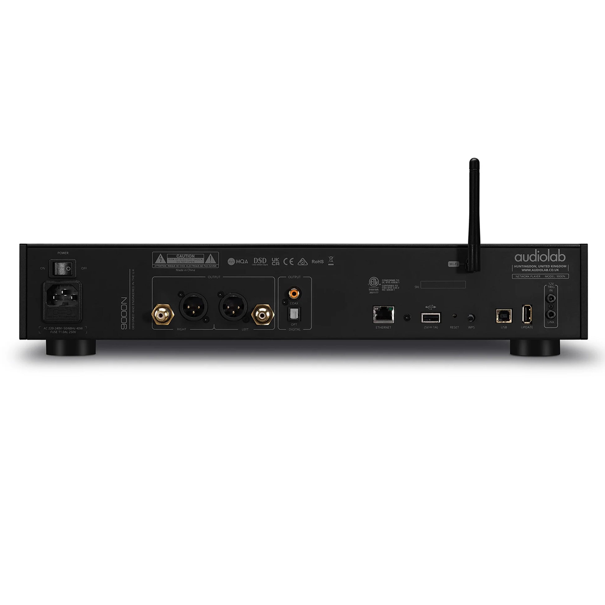 Audiolab 9000N Network Streamer Rear Back Input Output