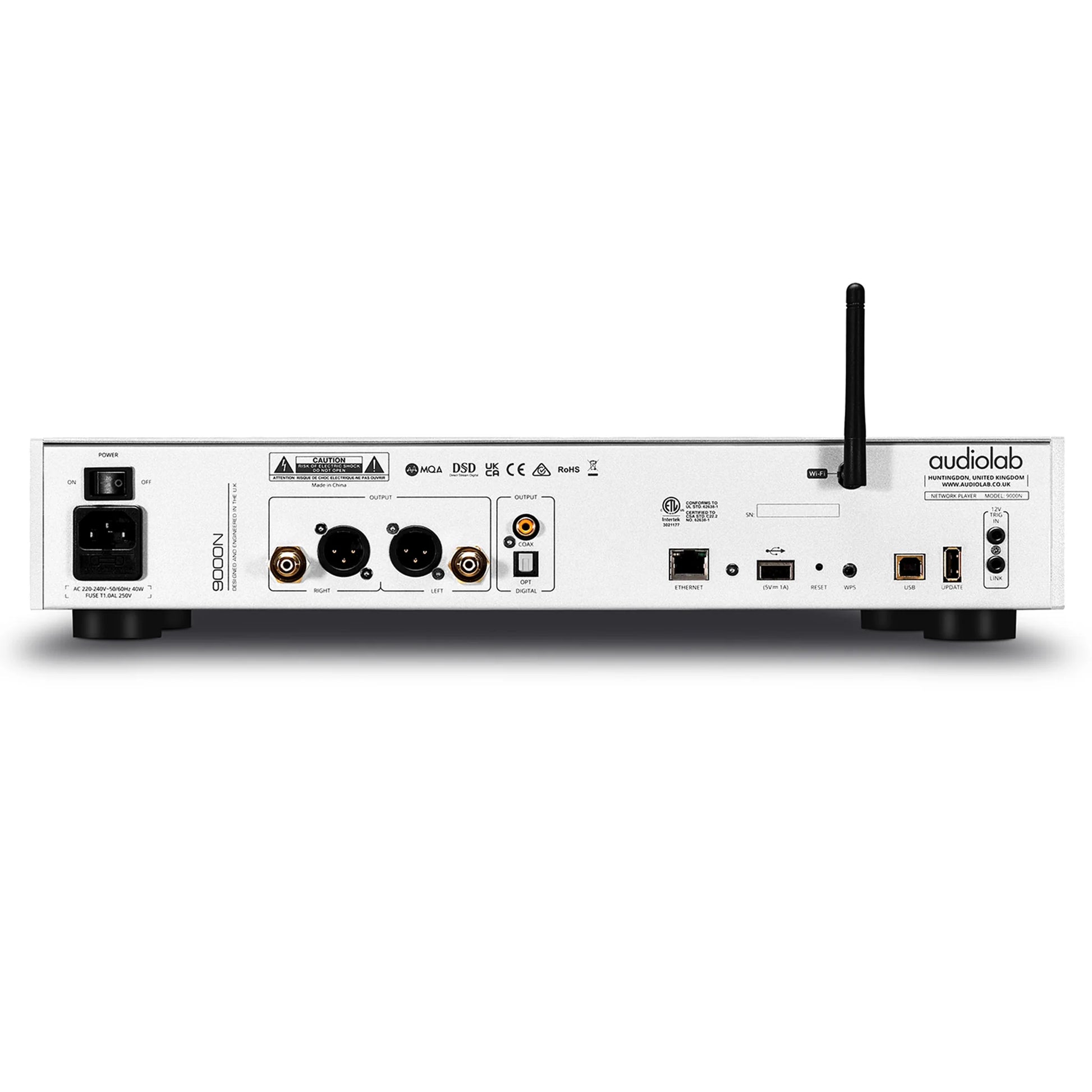 Audiolab 9000N Network Streamer Rear back Input Output