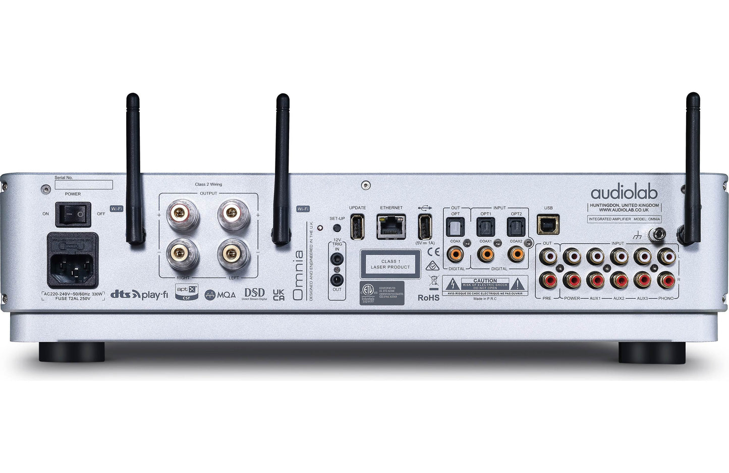 Audiolab Omnia Rear Back Input Output