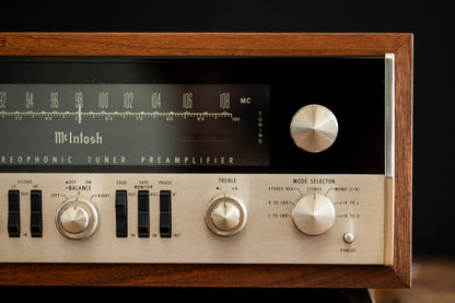 McIntosh MX110Z Stereo Tube Tuner Preamplifier with Wood Cabinet (Used) – Vintage