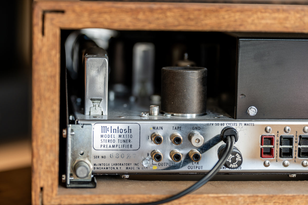 McIntosh MX110Z Stereo Tube Tuner Preamplifier with Wood Cabinet (Used) – Vintage