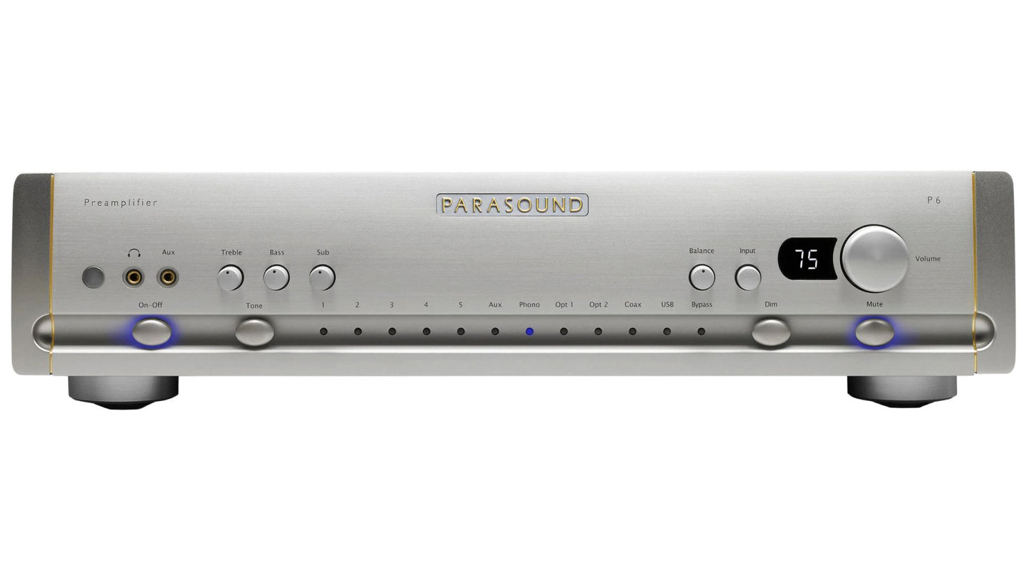 Parasound HALO P6 Preamp silver_front