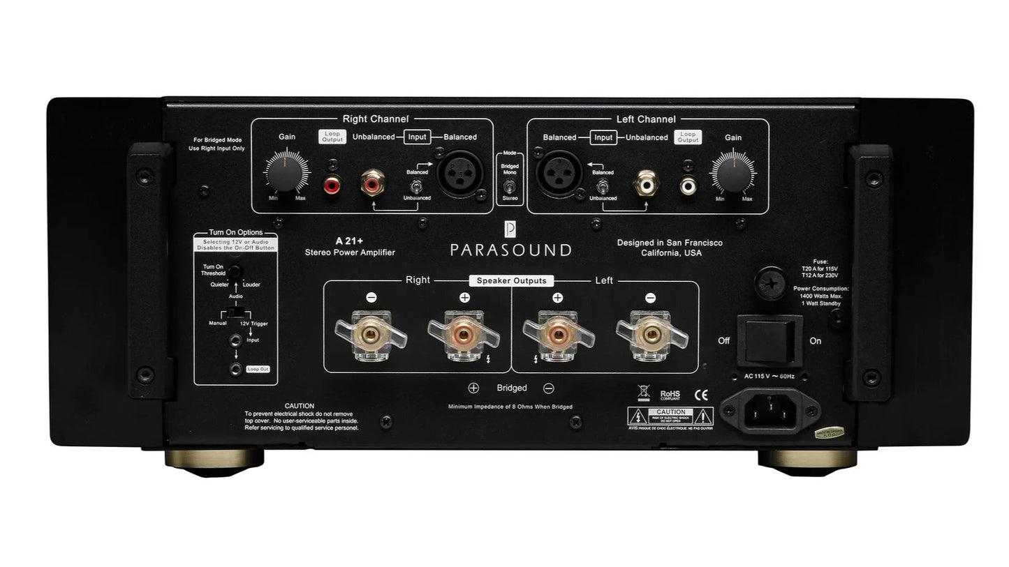 Parasound HALO A21+ Power Amp Black