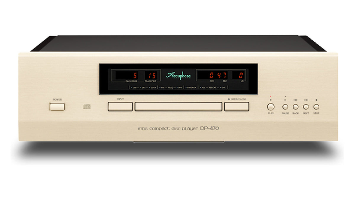 Accuphase DP-470 MDS compact disc player front panel