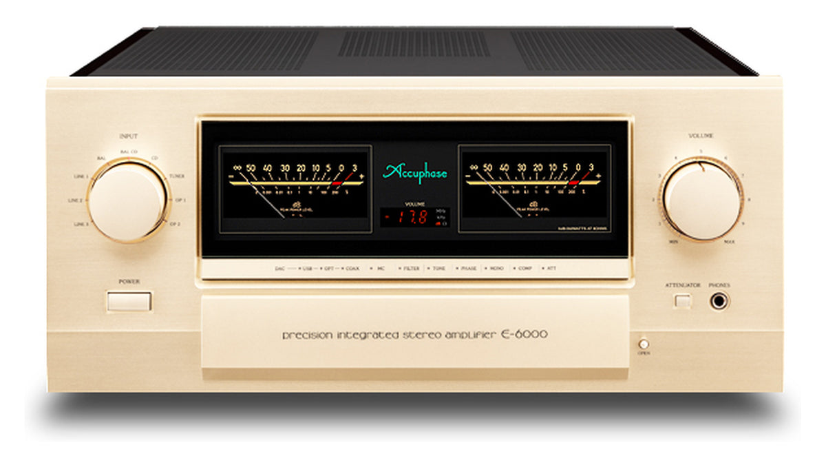 Accuphase E-6000 integrated amplifier front panel