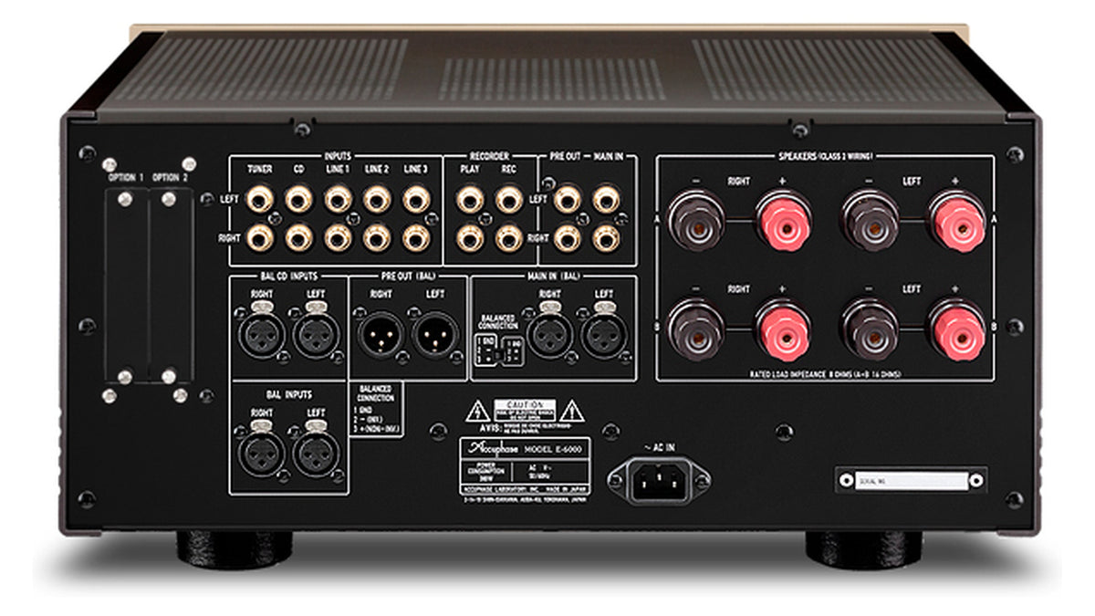 Accuphase E-6000 with the sub panel open