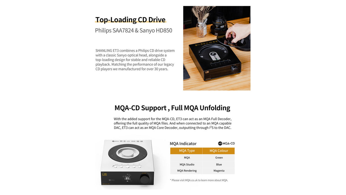 Shanling ET3 EVO CD Transport view 6