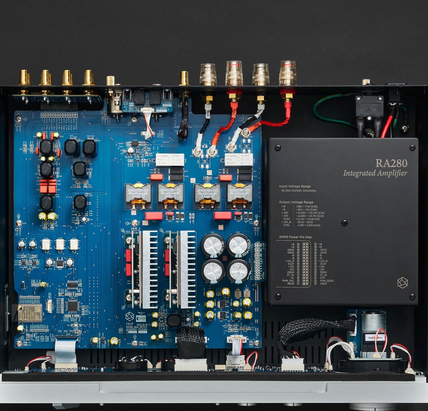 HiFi Rose RA280 Integrated amplifier Inside Build Boards