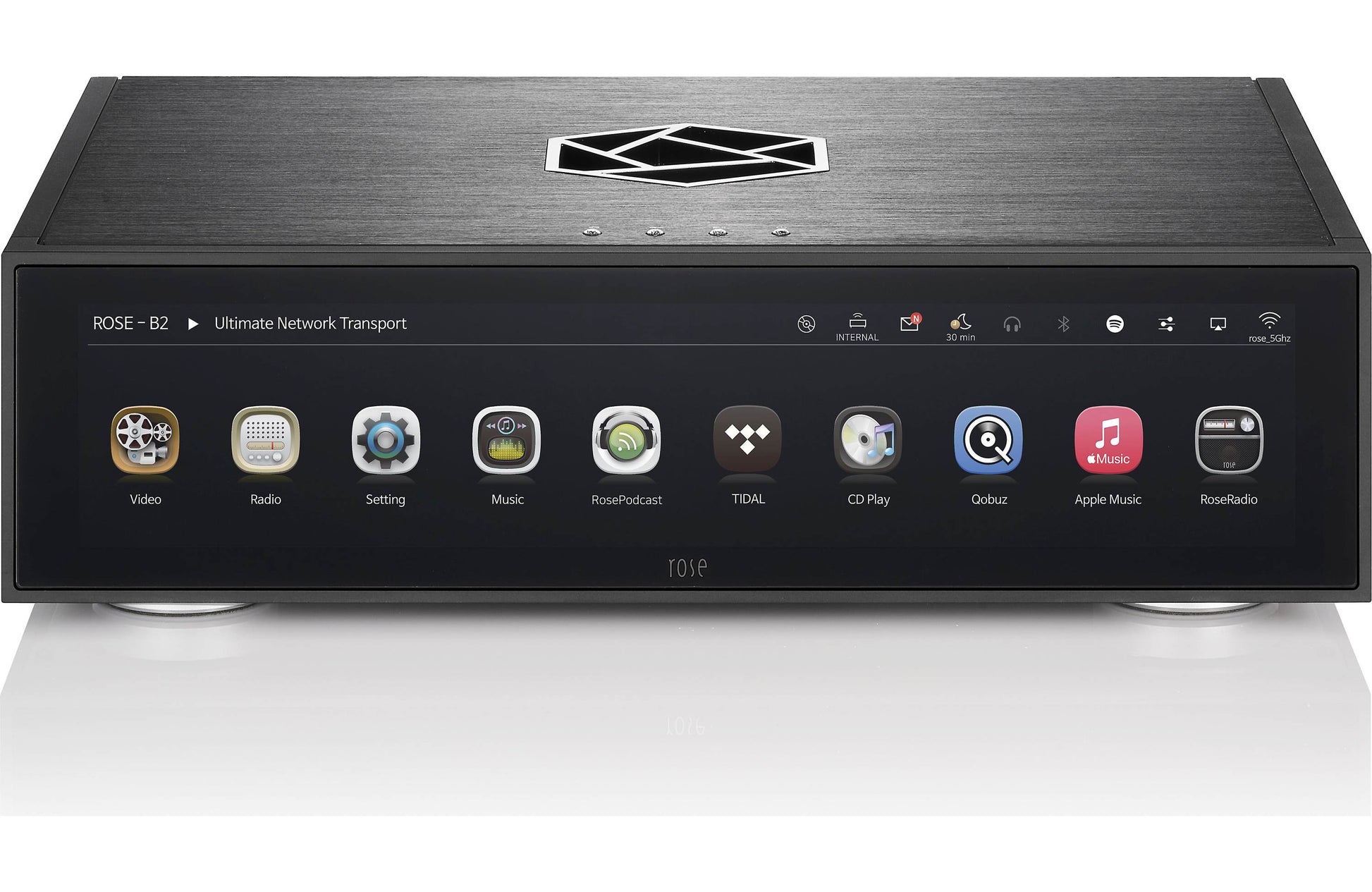 HiFi ROSE RS130 Network Streamer Screen Display Black