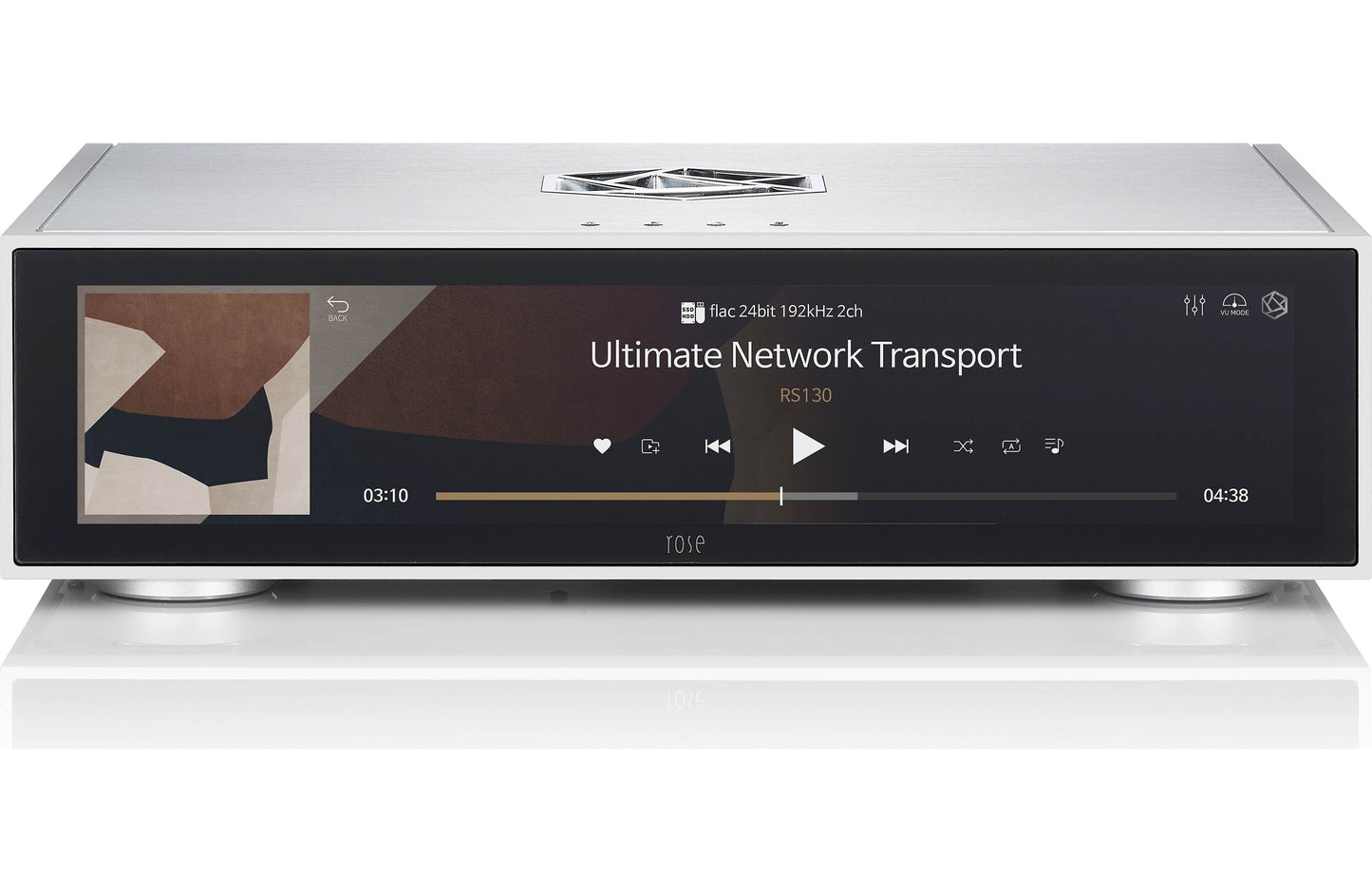 HiFi ROSE RS130 Network Streamer Silver Screen Display