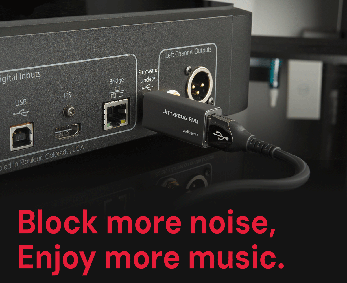 AudioQuest JitterBug FMJ USB 2.0 Data & Power Noise Filter (2 Pack)