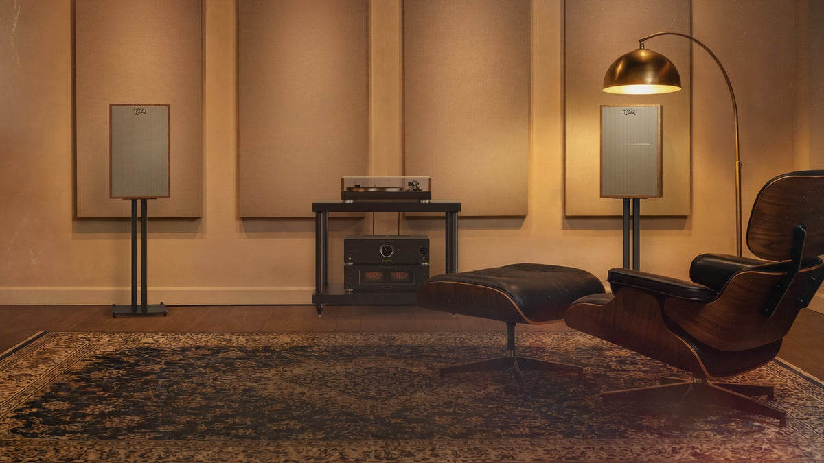 Klipsch Rebellion Heritage American Walnut in room