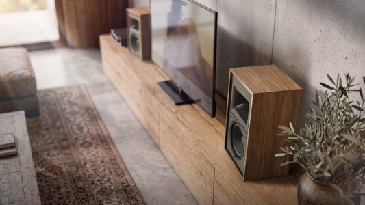 Klipsch Rebellion Heritage American Walnut in room