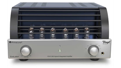 PrimaLuna EVO 300 Hybrid Integrated Amplifier in silver, front view