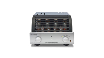 PrimaLuna EVO 100 Tube Integrated Amplifier in silver, front view