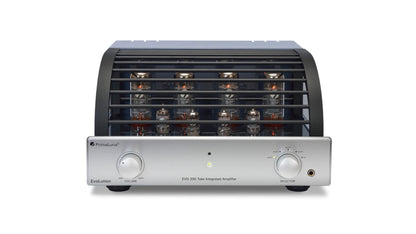 PrimaLuna EVO 200 Tube Integrated Amplifier in silver, front view