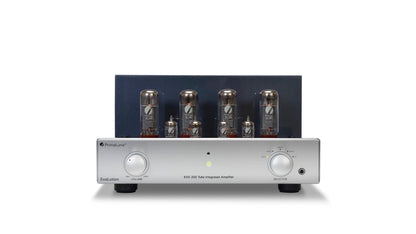 PrimaLuna EVO 200 Tube Integrated Amplifier in silver, front view