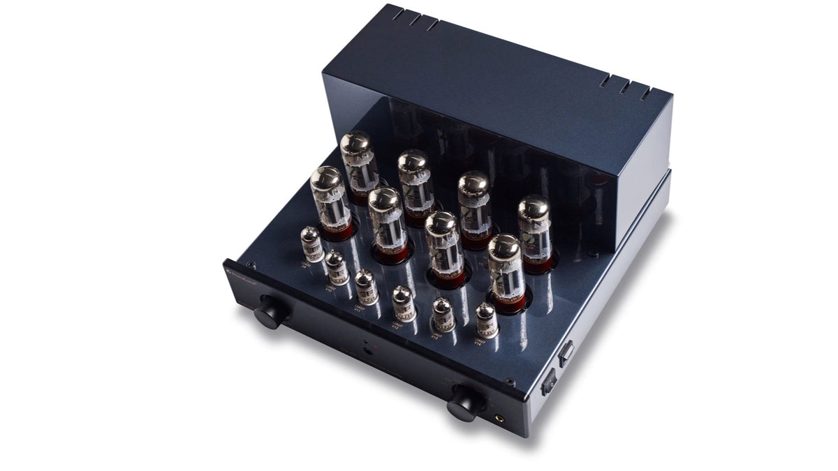 PrimaLuna EVO 400 Tube Integrated Amplifier in black, top view