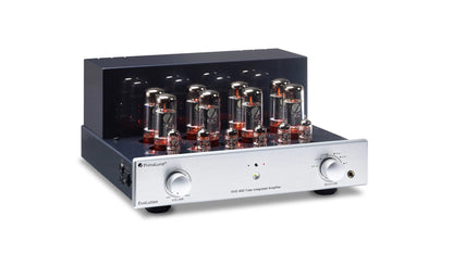 PrimaLuna EVO 400 Tube Integrated Amplifier in silver, front view