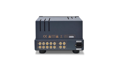 PrimaLuna EVO 100 Tube Preamplifier in silver, rear view