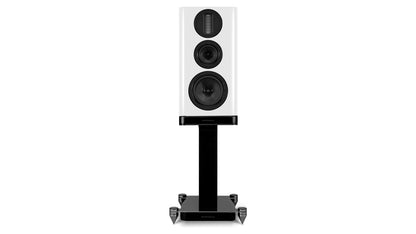 Wharfedale Aura 2 Standmount Speakers Piano White view
