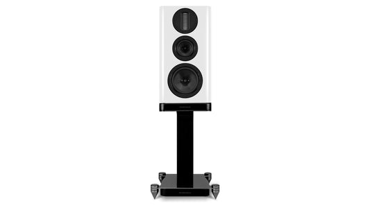 Wharfedale Aura 2 Standmount Speakers Piano White view