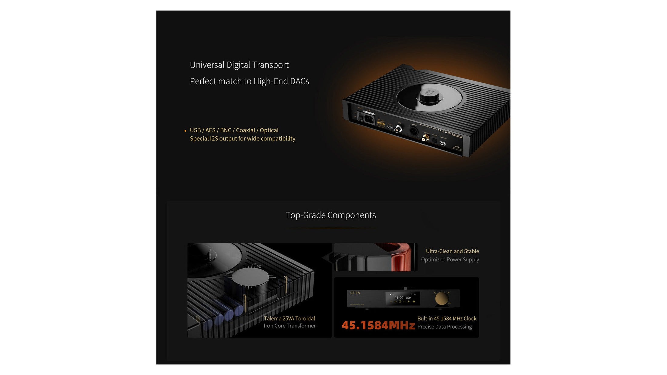 ONIX Zenith XST20 SACD Transport | All Elite Audio